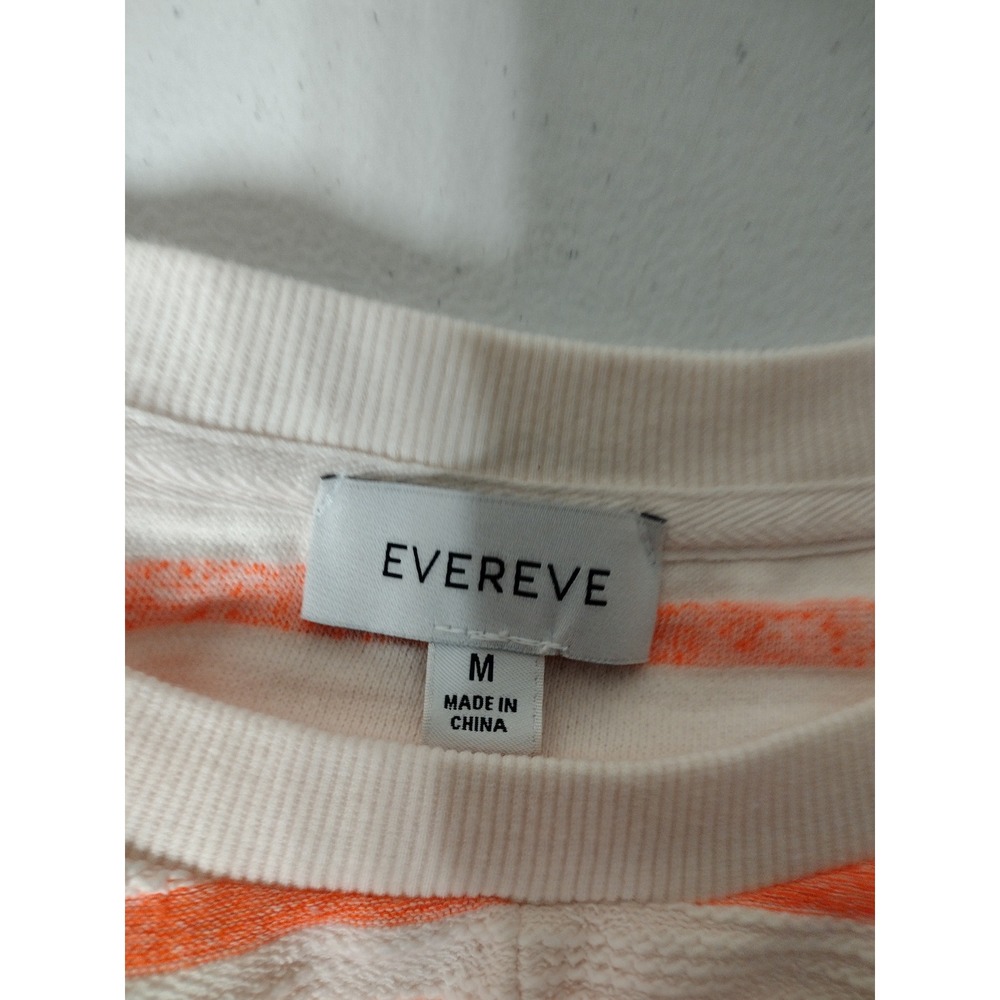 Evereve‎ Womens Orange White Striped Twist Front Long Sleeve Top SizeM - Picture 4 of 7